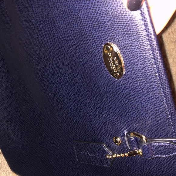 Authentic Coach purse - navy - Picture 2 of 6